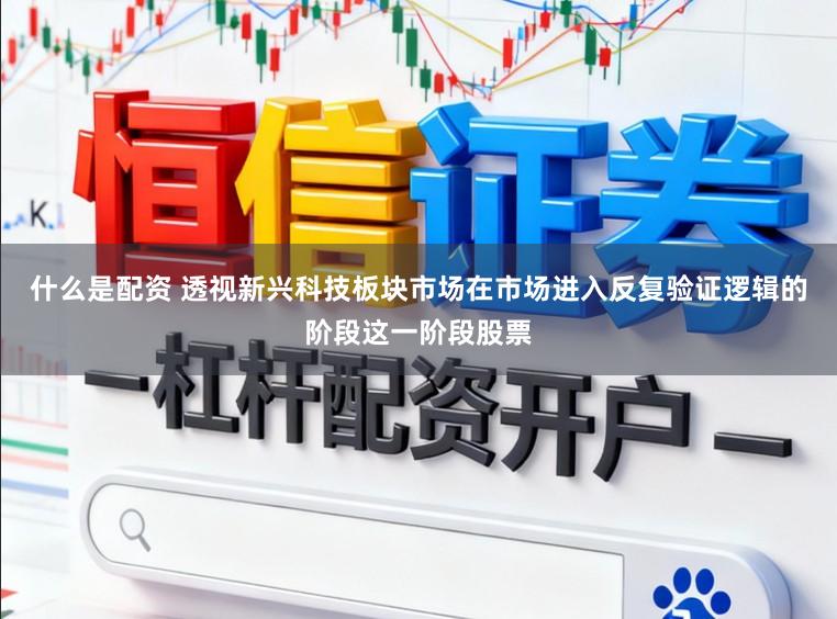 什么是配资 透视新兴科技板块市场在市场进入反复验证逻辑的阶段这一阶段股票